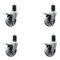 Service Caster 4'' Semi Steel Swivel 1-5/8'' Expanding Stem Caster Set Total Lock Brake, 4PK SCC-EXTTL20S414-SSS-158-4 - alternate 1